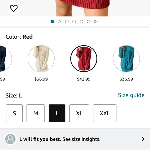 For G and PL Red knitted dress Medium New without tag - Picture 2 of 12